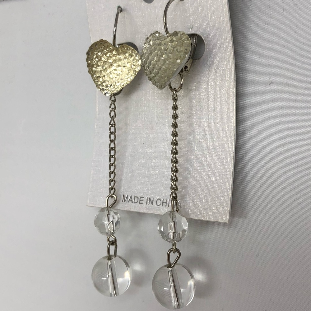 Fashion Jewelry Heart Dangle Earrings